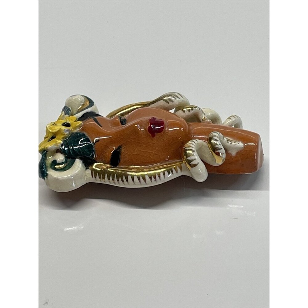 RARE Vintage Copo De Oro 1940s Porcelain Lady's Head Brooch Lin Sticker Read B10 - Picture 4 of 15
